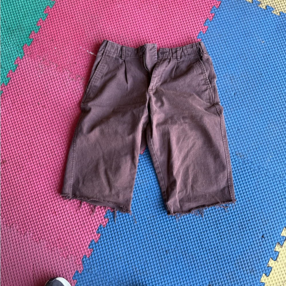 Quasi Brown Cut-Off Shorts